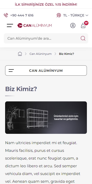 Can Alüminyum E-Ticaret