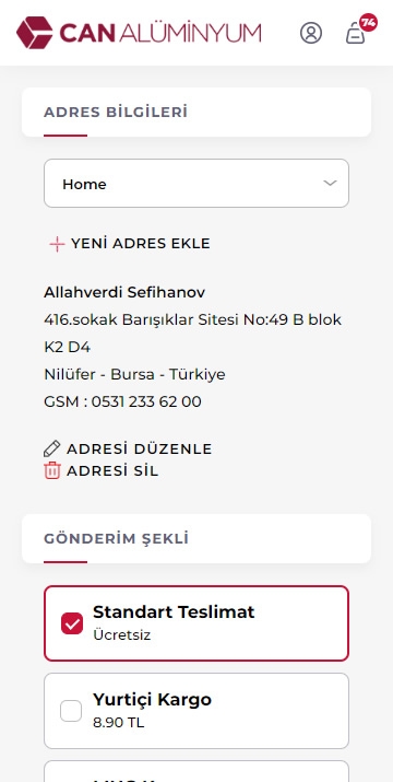 Can Alüminyum E-Ticaret